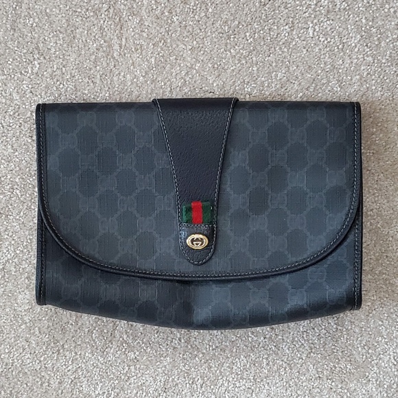 Gucci Handbags - Poor Condition Black Vintage Gucci Clutch